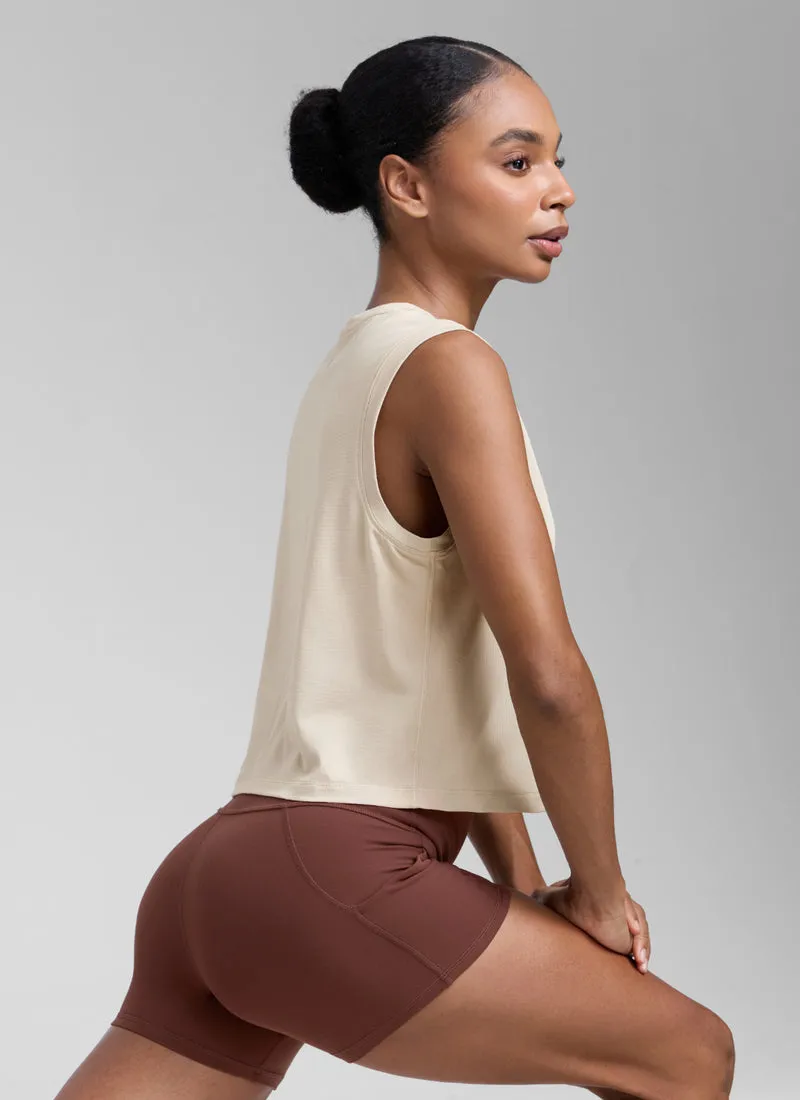 Poly Cotton-Blend Muscle Tank