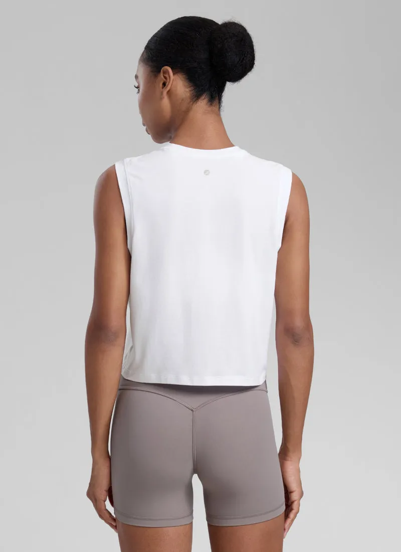 Poly Cotton-Blend Muscle Tank