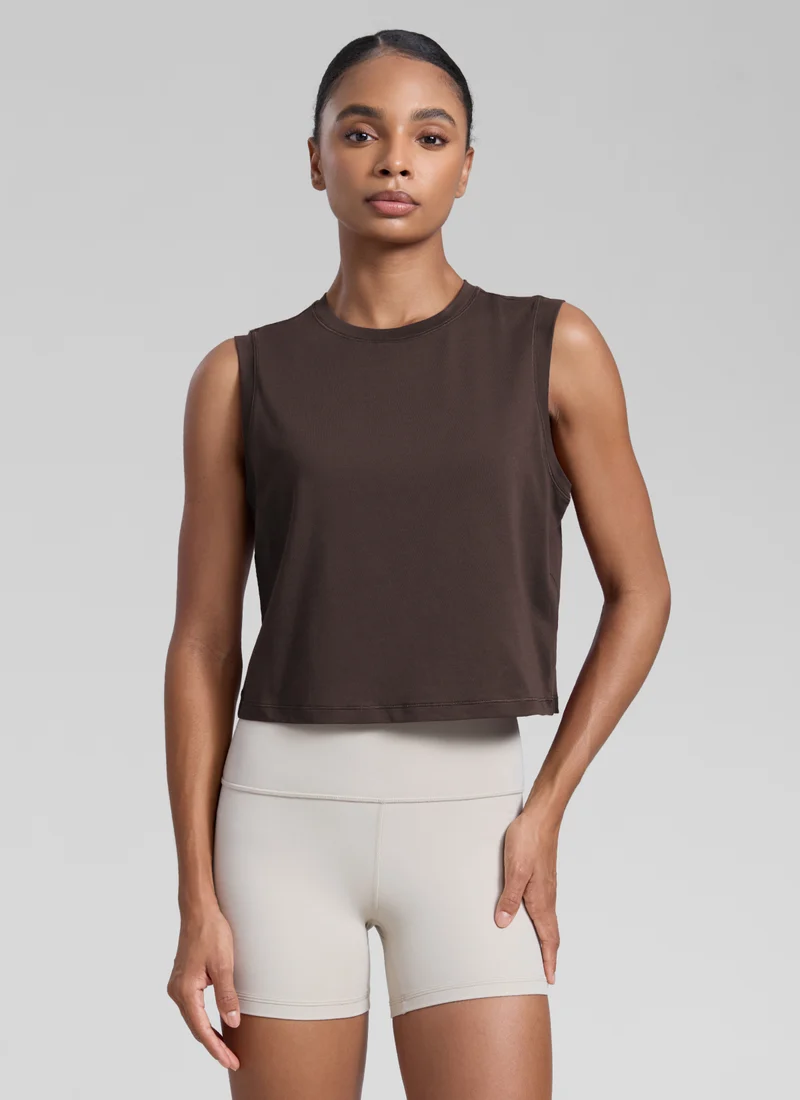Poly Cotton-Blend Muscle Tank