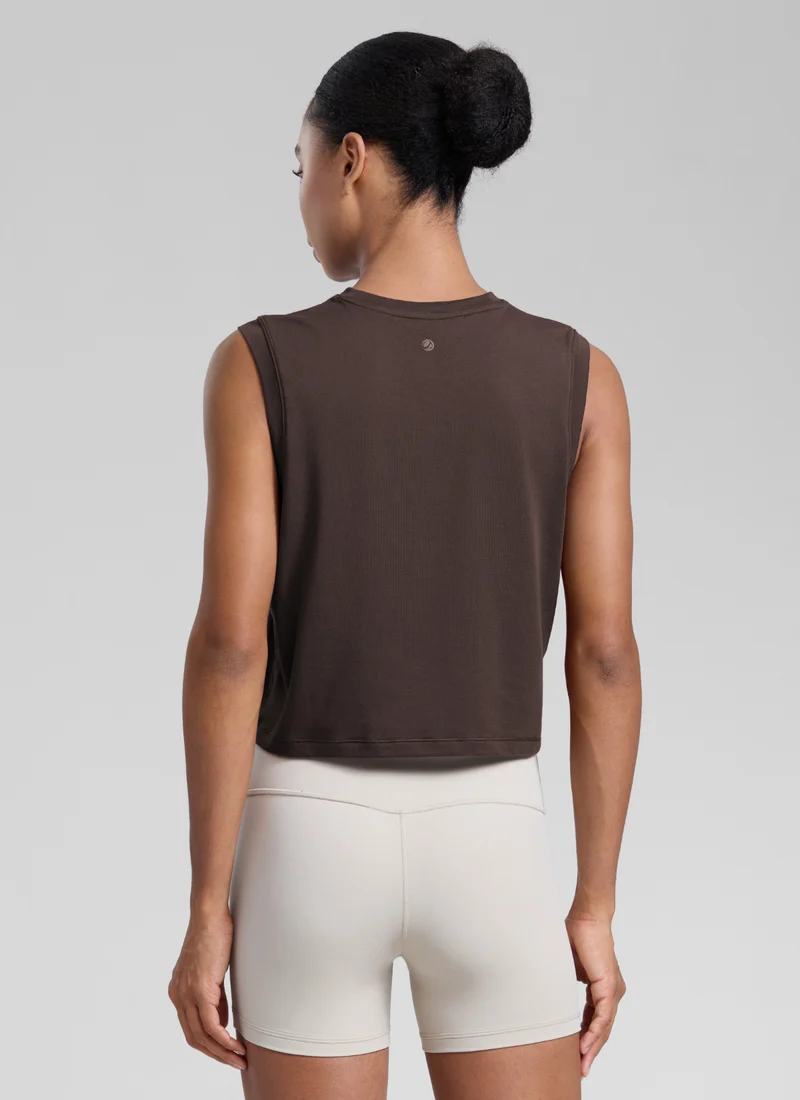 Poly Cotton-Blend Muscle Tank