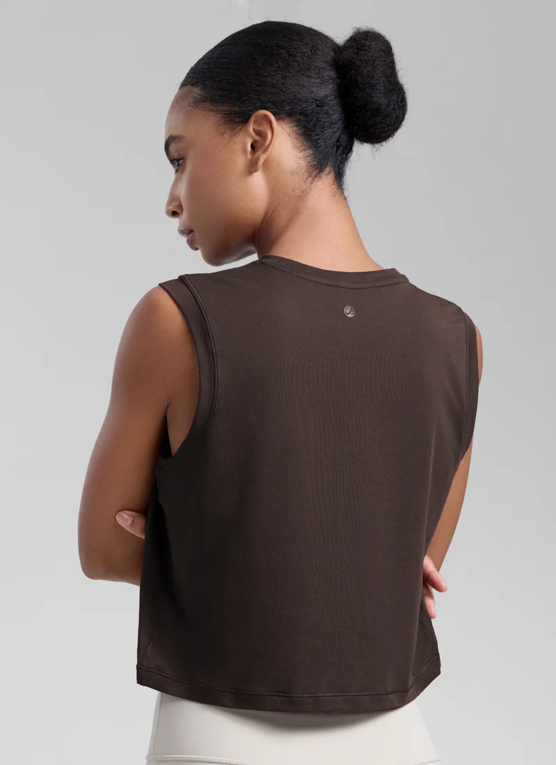 Poly Cotton-Blend Muscle Tank