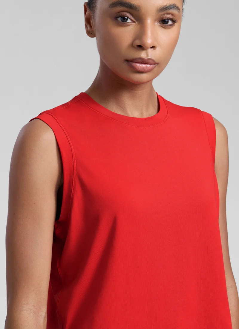 Poly Cotton-Blend Muscle Tank