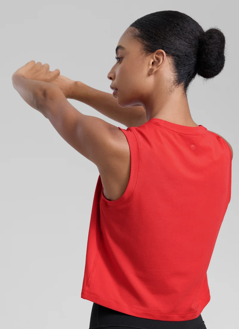 Poly Cotton-Blend Muscle Tank