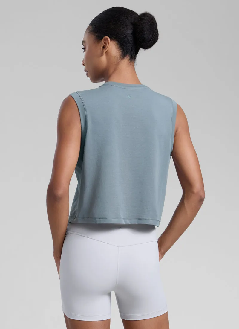 Poly Cotton-Blend Muscle Tank