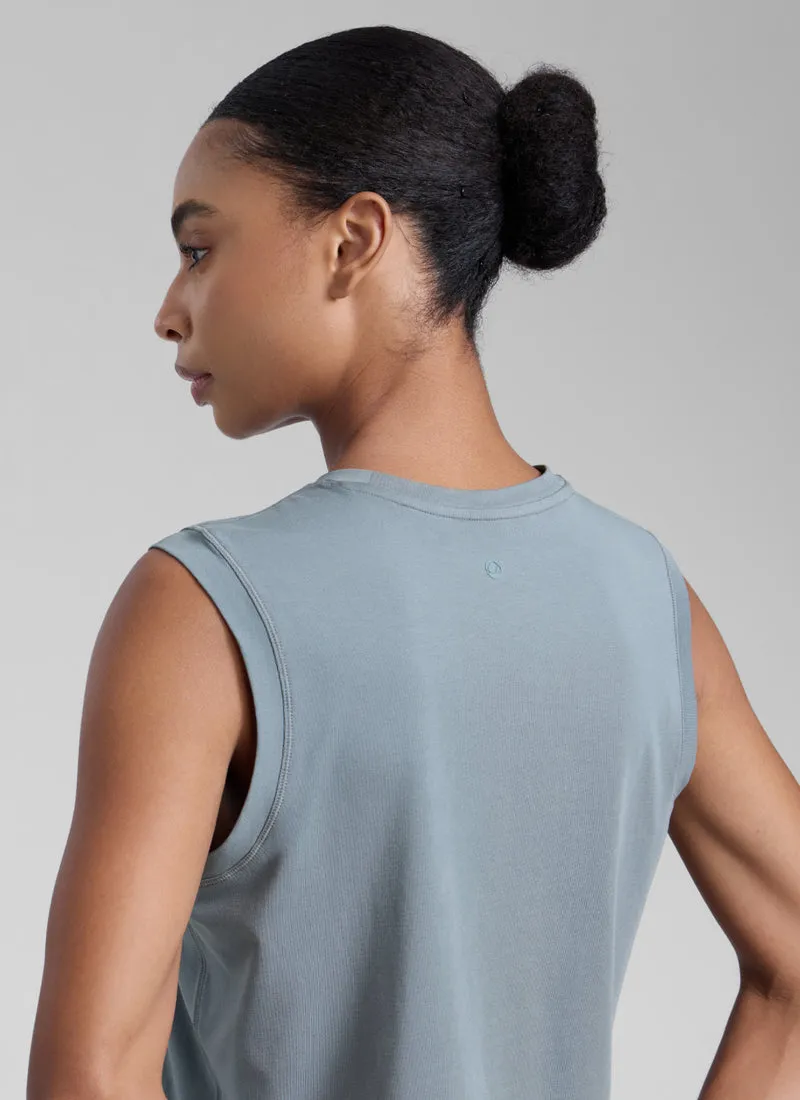 Poly Cotton-Blend Muscle Tank
