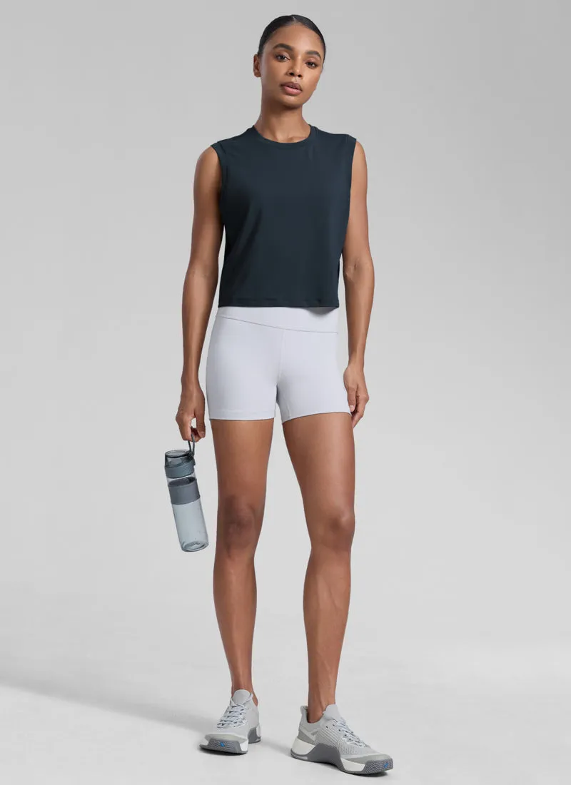 Poly Cotton-Blend Muscle Tank