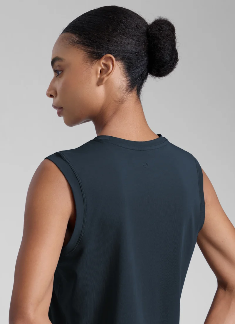 Poly Cotton-Blend Muscle Tank