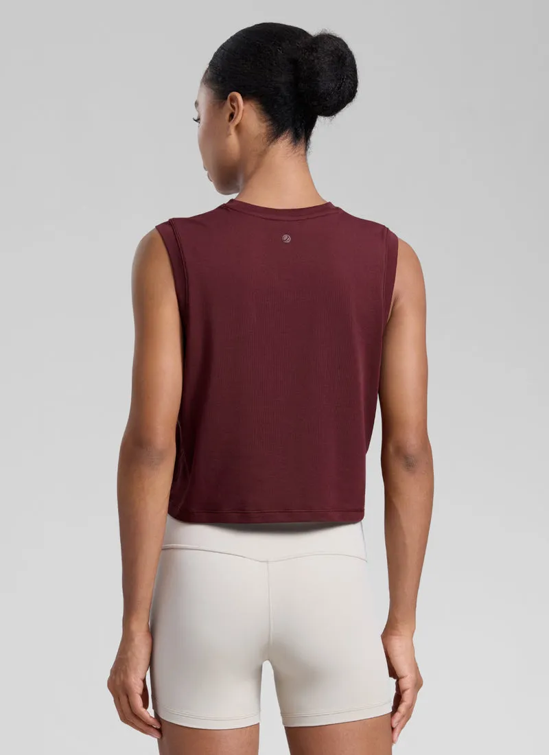 Poly Cotton-Blend Muscle Tank