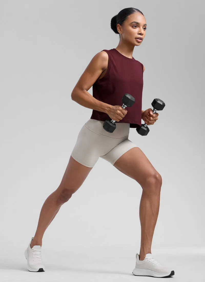 Poly Cotton-Blend Muscle Tank