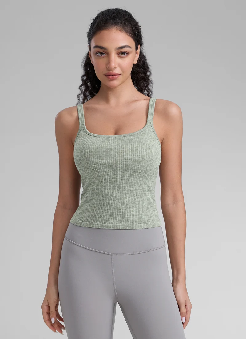 Seamless U Back Built in Bra Tank