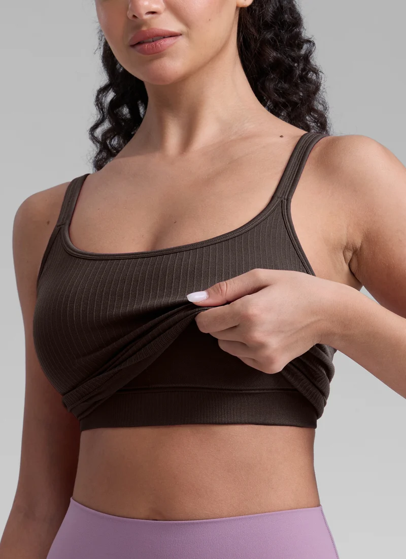 Seamless U Back Built in Bra Tank