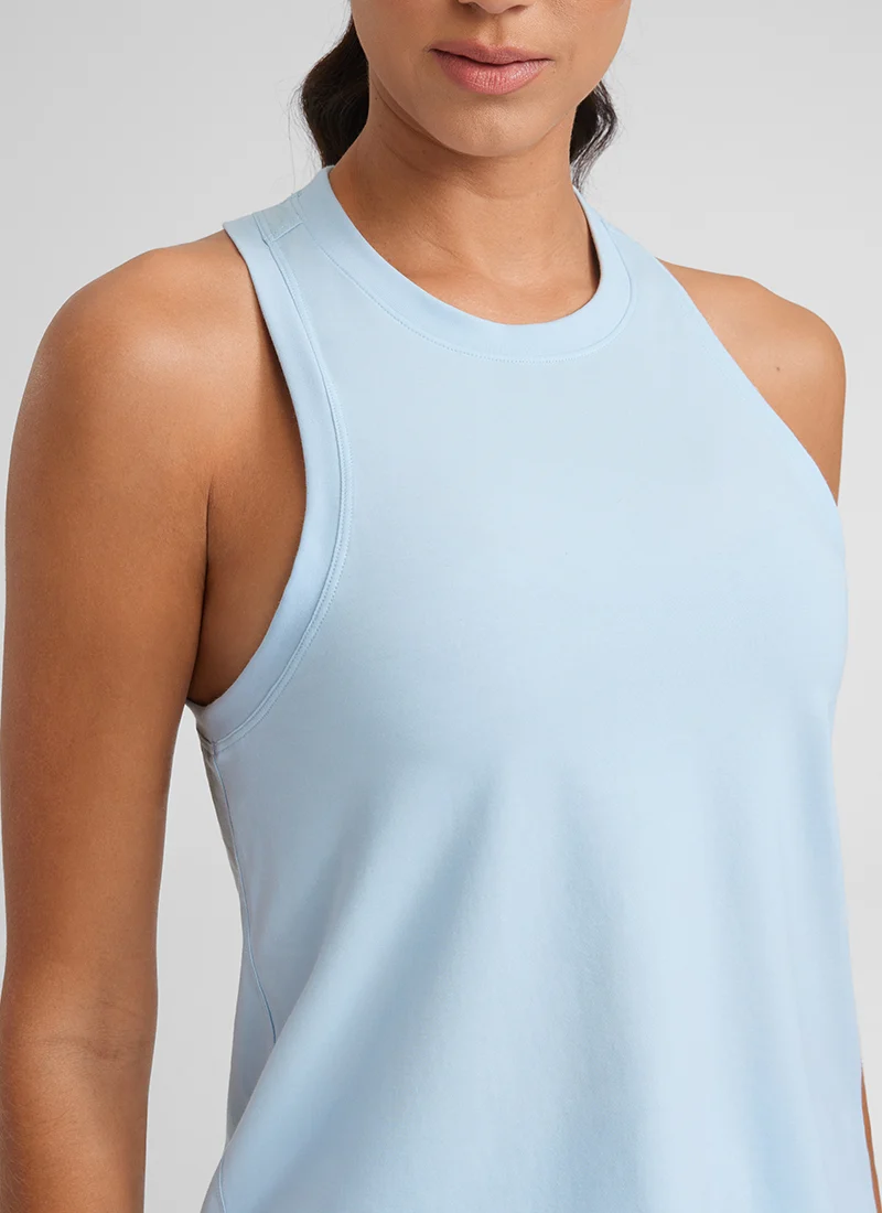 Pima Cotton Racerback High Neck Tank