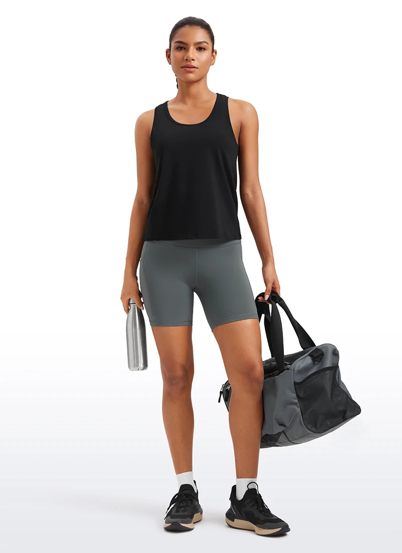 Pima Cotton Sleeveless Scoop Neck Tank