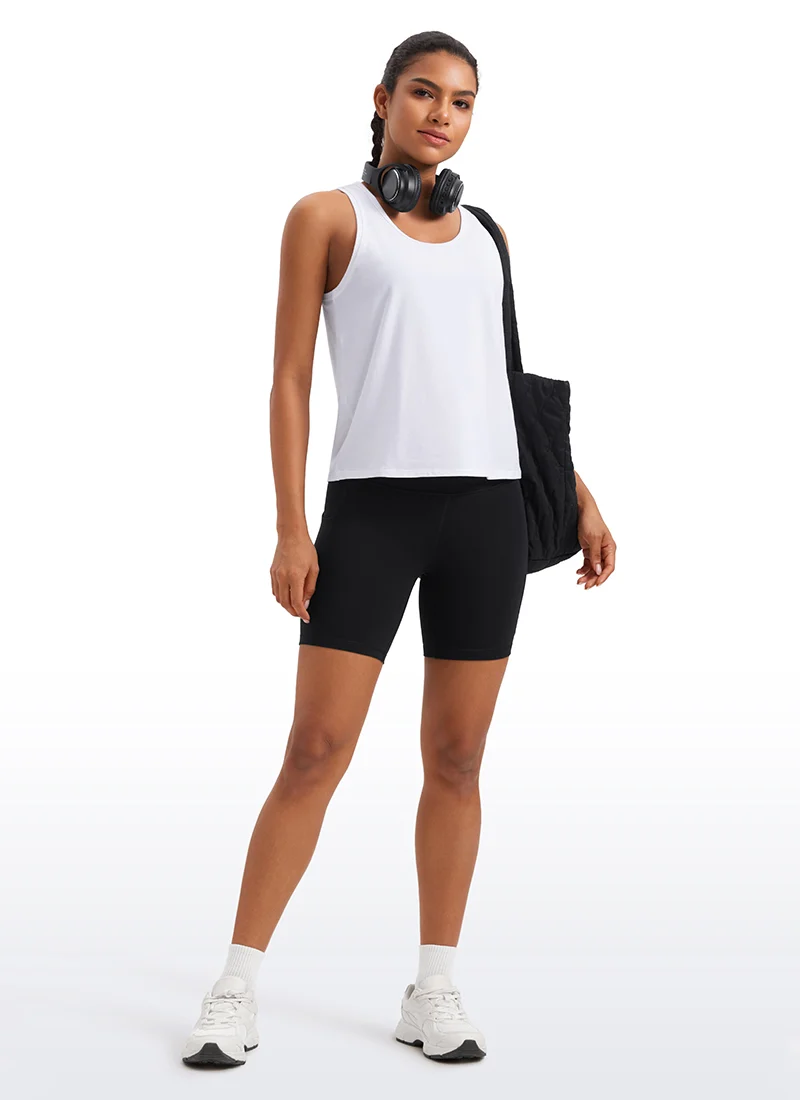 Pima Cotton Sleeveless Scoop Neck Tank