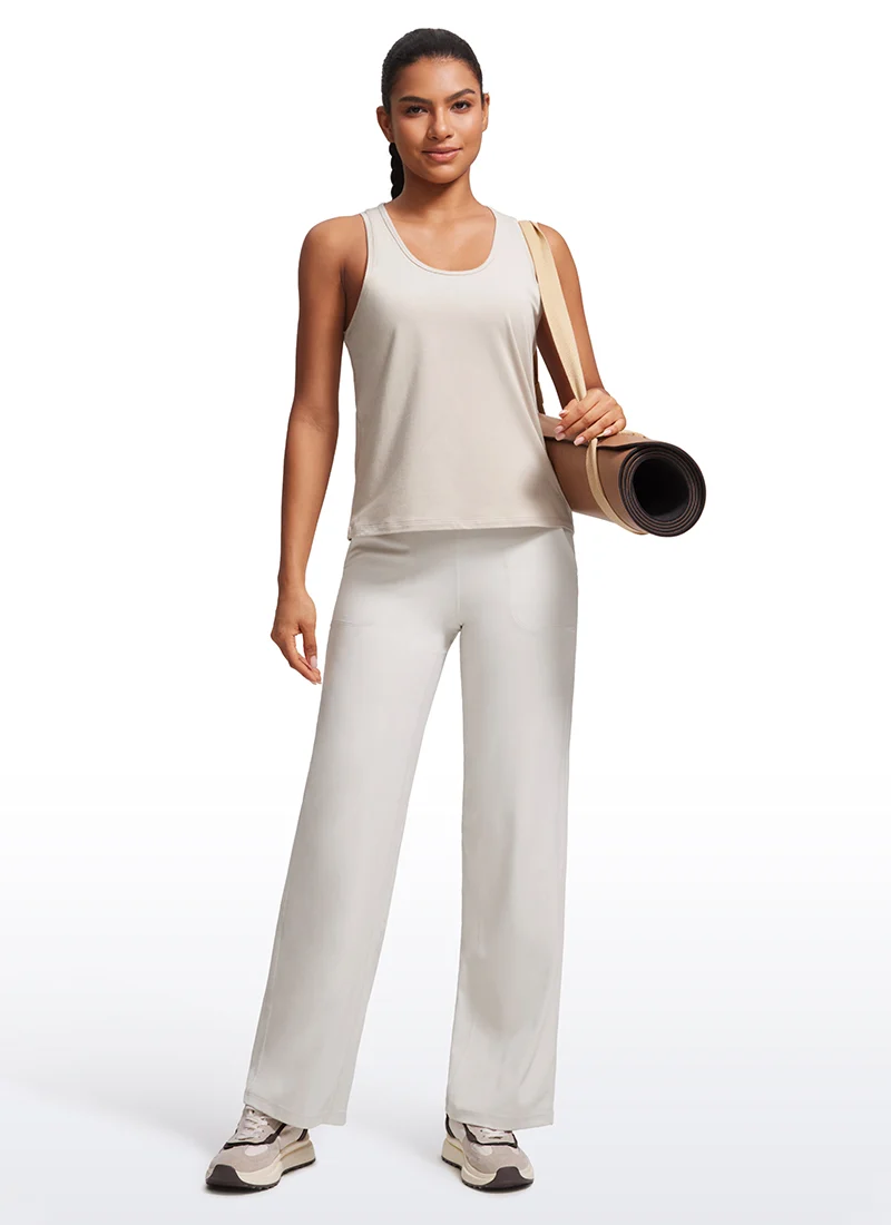 Pima Cotton Sleeveless Scoop Neck Tank