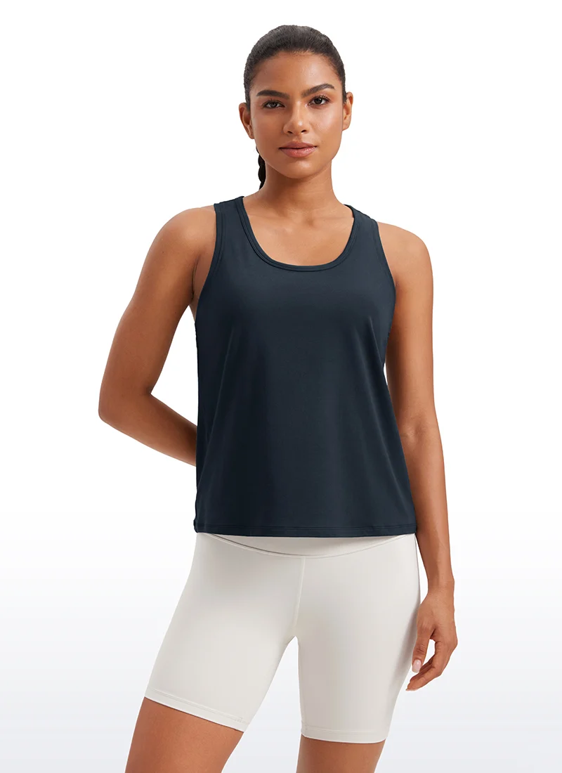 Pima Cotton Sleeveless Scoop Neck Tank