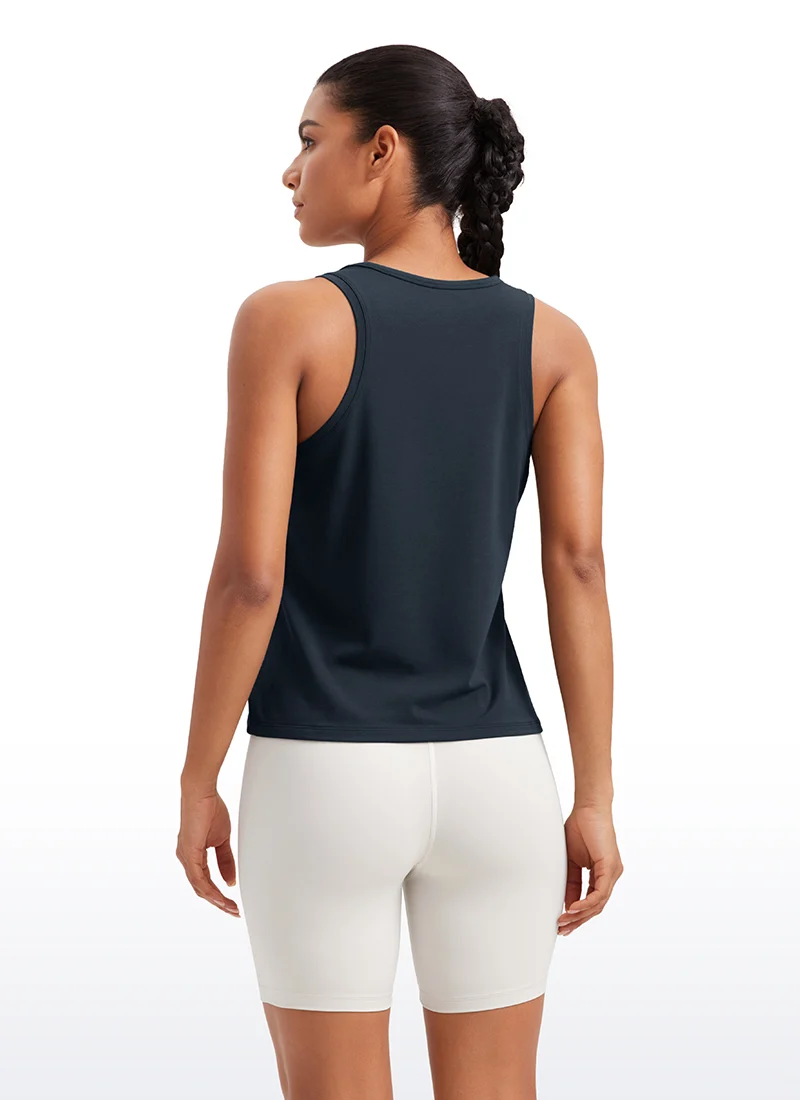 Pima Cotton Sleeveless Scoop Neck Tank