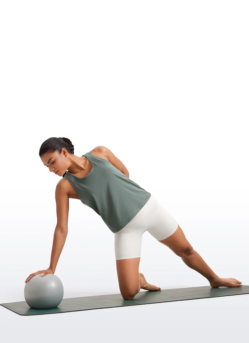 Pima Cotton Sleeveless Scoop Neck Tank