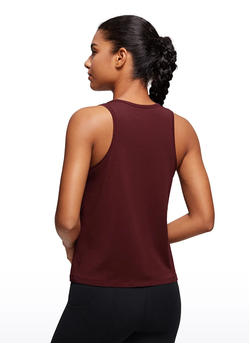 Pima Cotton Sleeveless Scoop Neck Tank