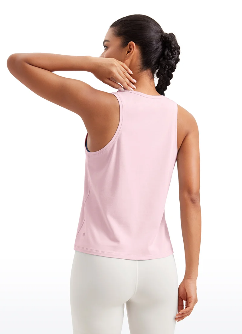 Pima Cotton Sleeveless Scoop Neck Tank