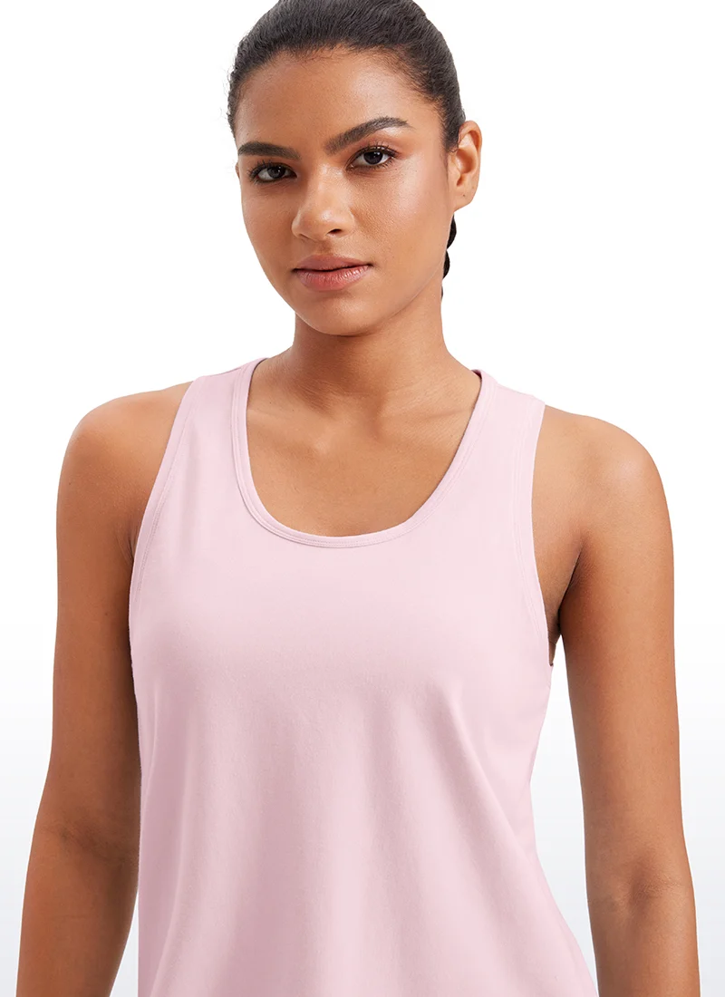 Pima Cotton Sleeveless Scoop Neck Tank