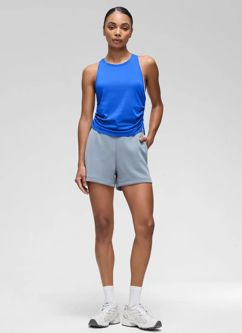 Pima Cotton Racerback Ruched Side Tank