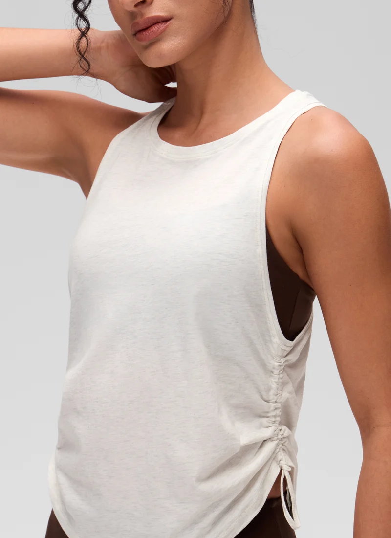 Pima Cotton Racerback Ruched Side Tank