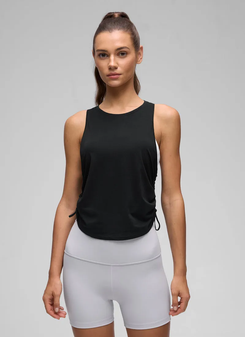 Pima Cotton Racerback Ruched Side Tank