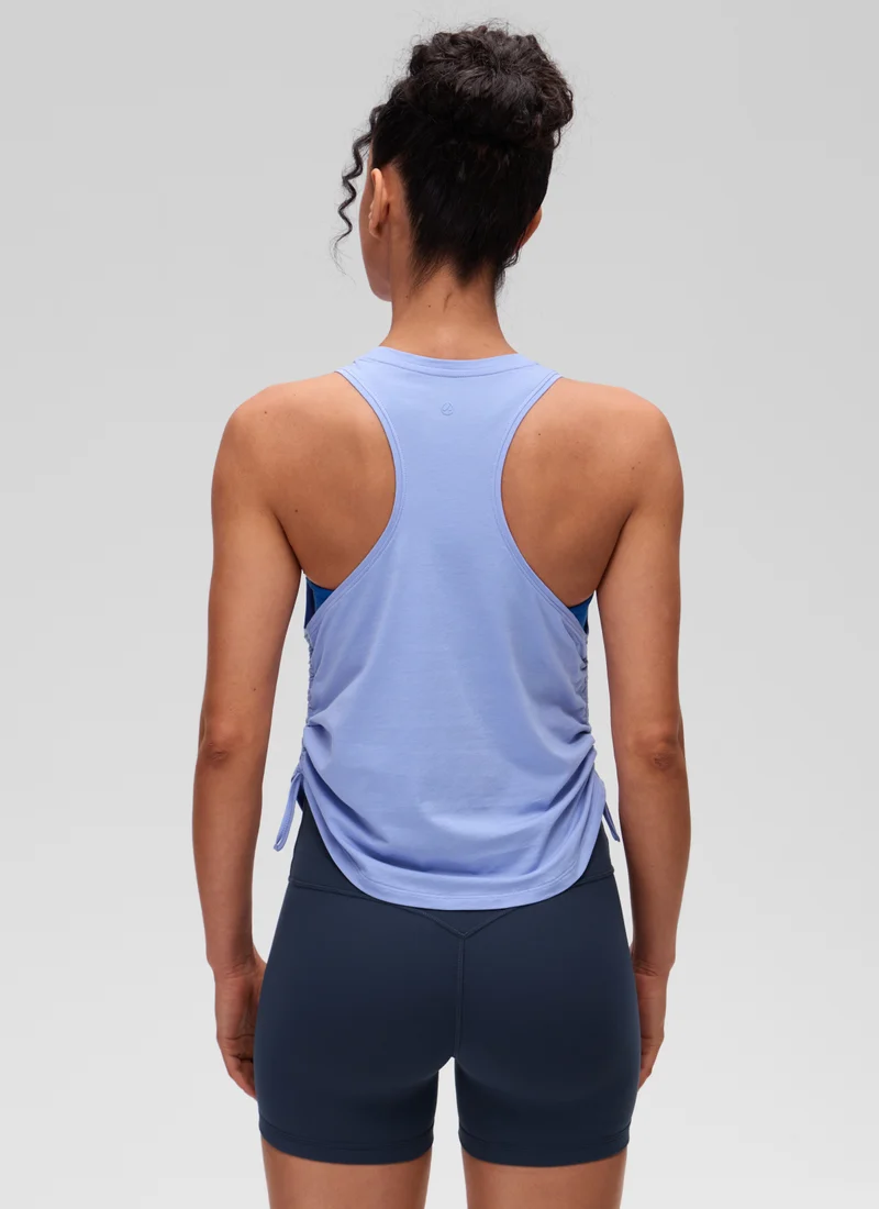 Pima Cotton Racerback Ruched Side Tank