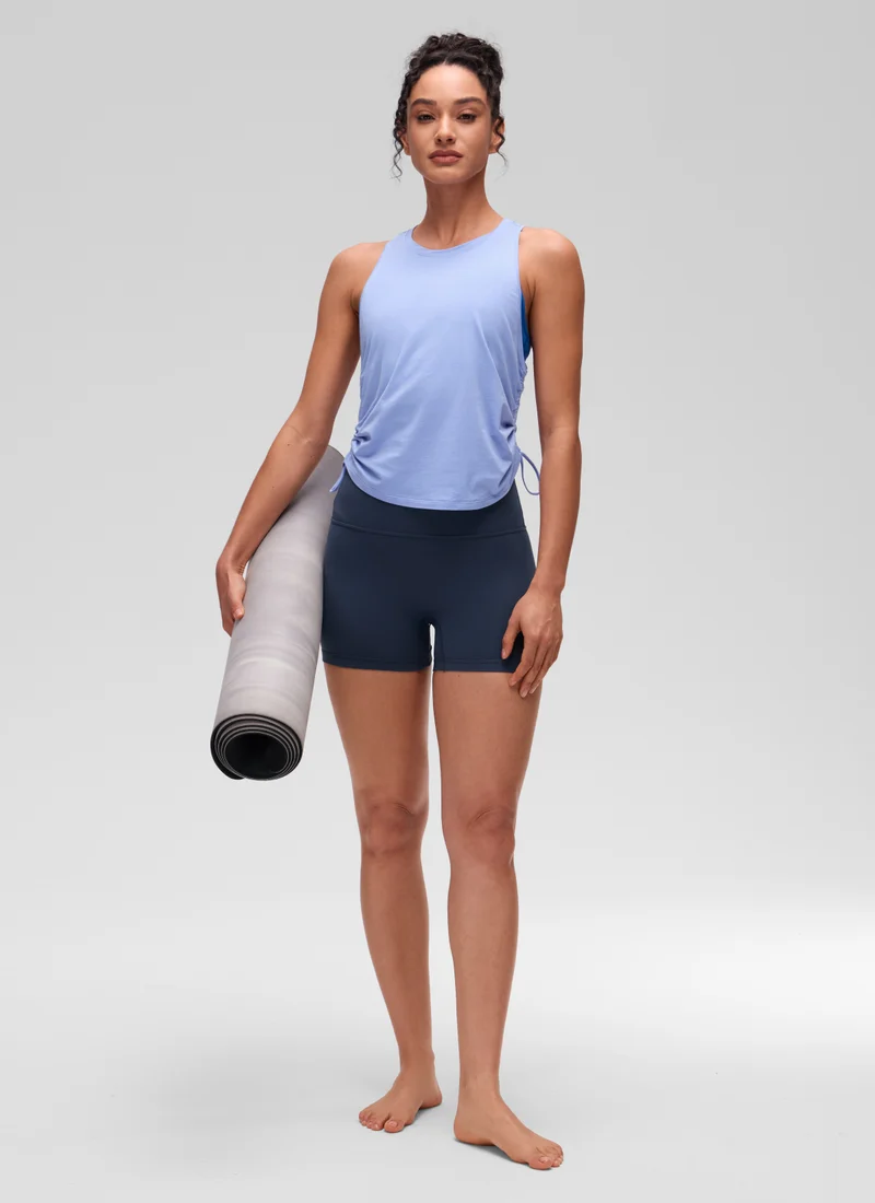 Pima Cotton Racerback Ruched Side Tank