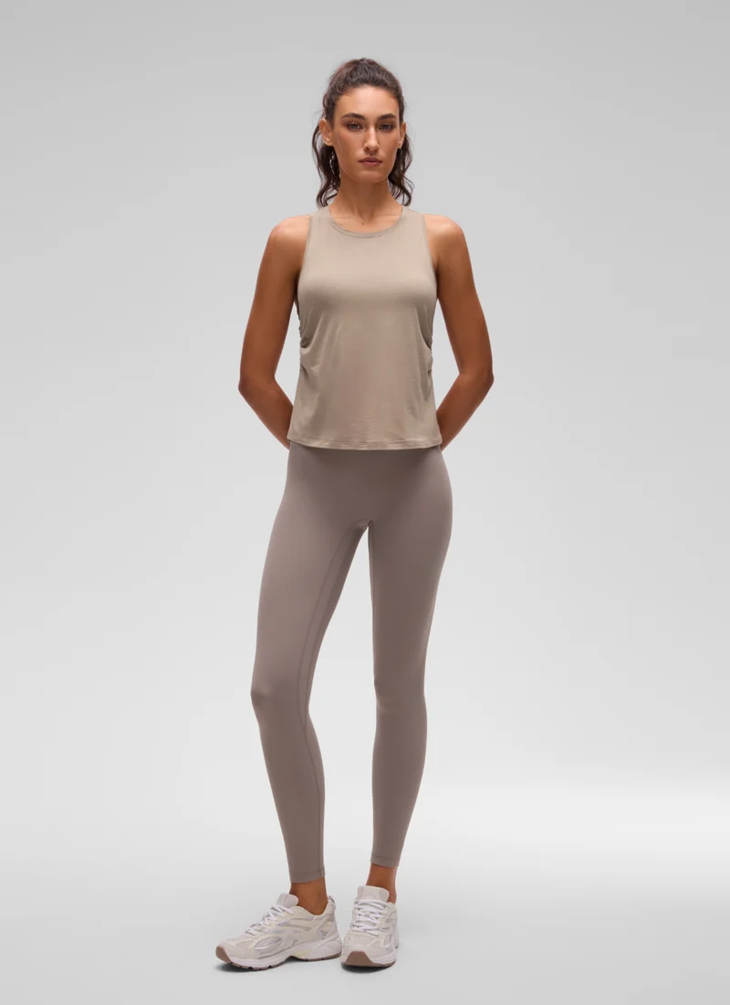 Pima Cotton Racerback Ruched Side Tank