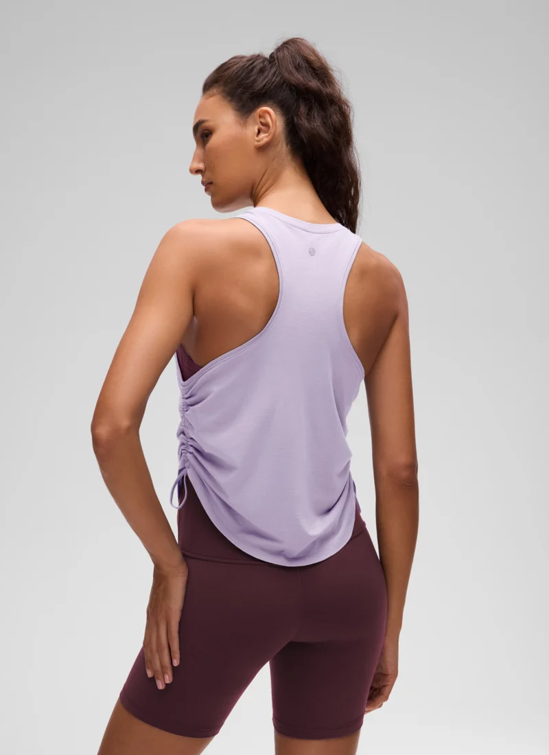 Pima Cotton Racerback Ruched Side Tank