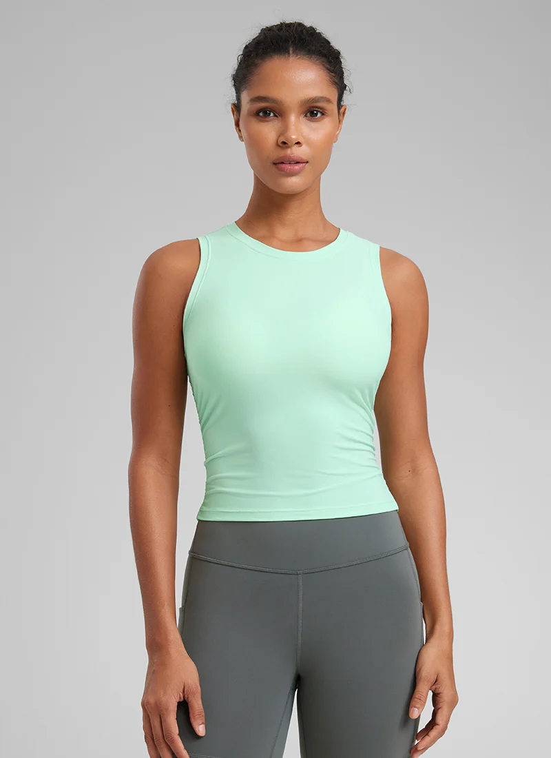 Cloudweight High Neck Ruched Tank