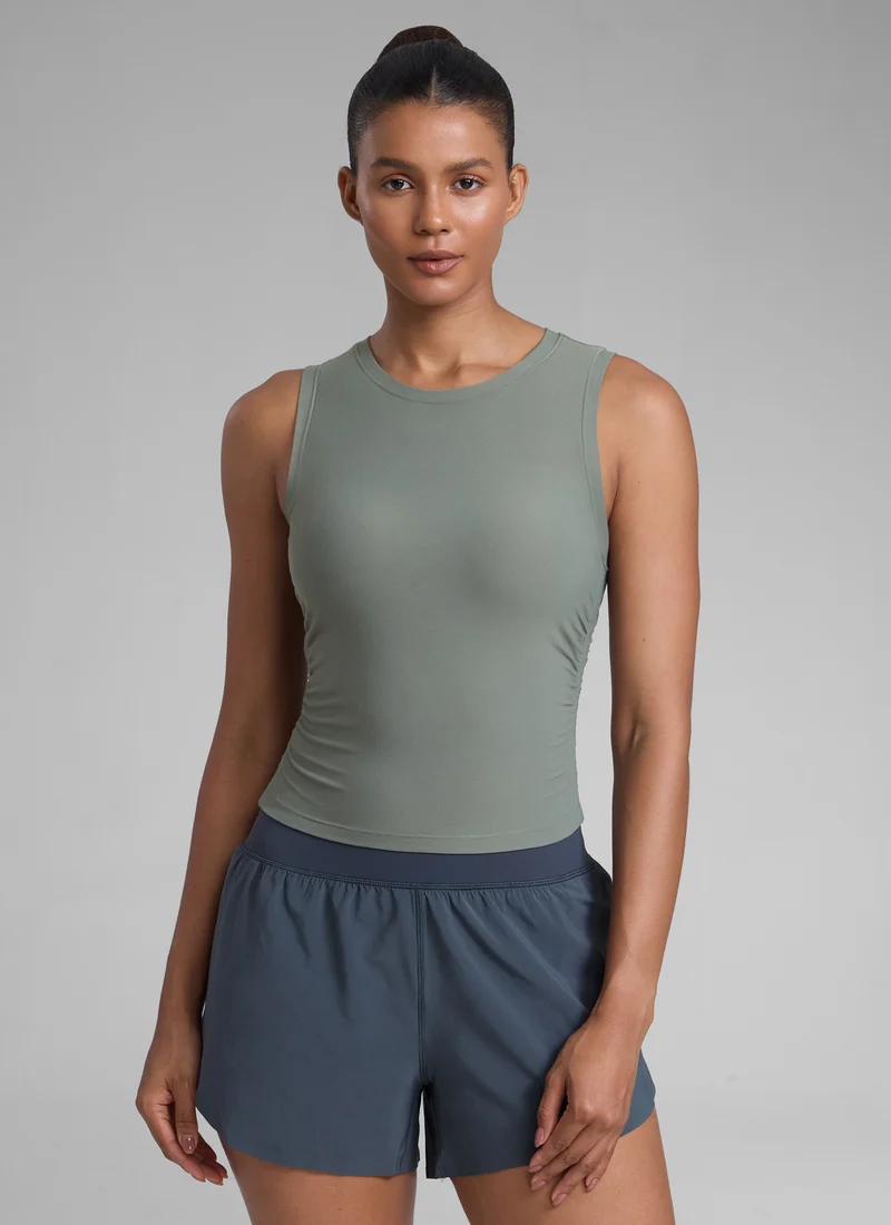 Cloudweight High Neck Ruched Tank