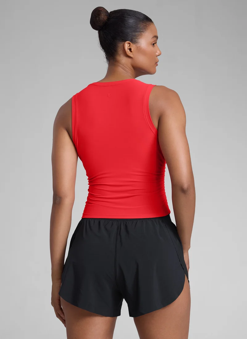 Cloudweight High Neck Ruched Tank
