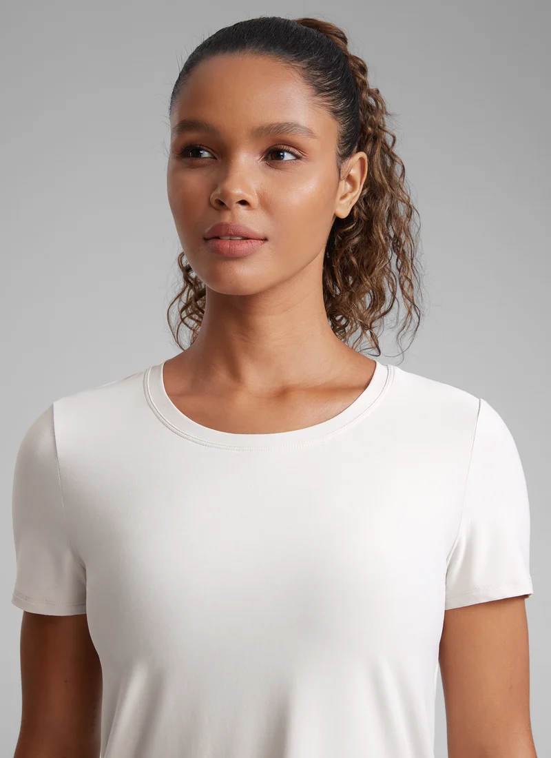 Cloudweight Crewneck Side Slit Short Sleeve