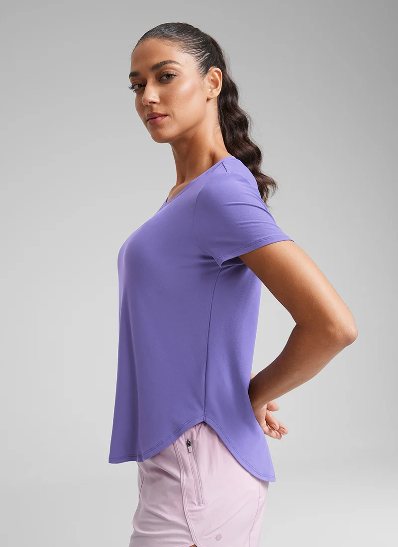 Cloudweight Crewneck Side Slit Short Sleeve