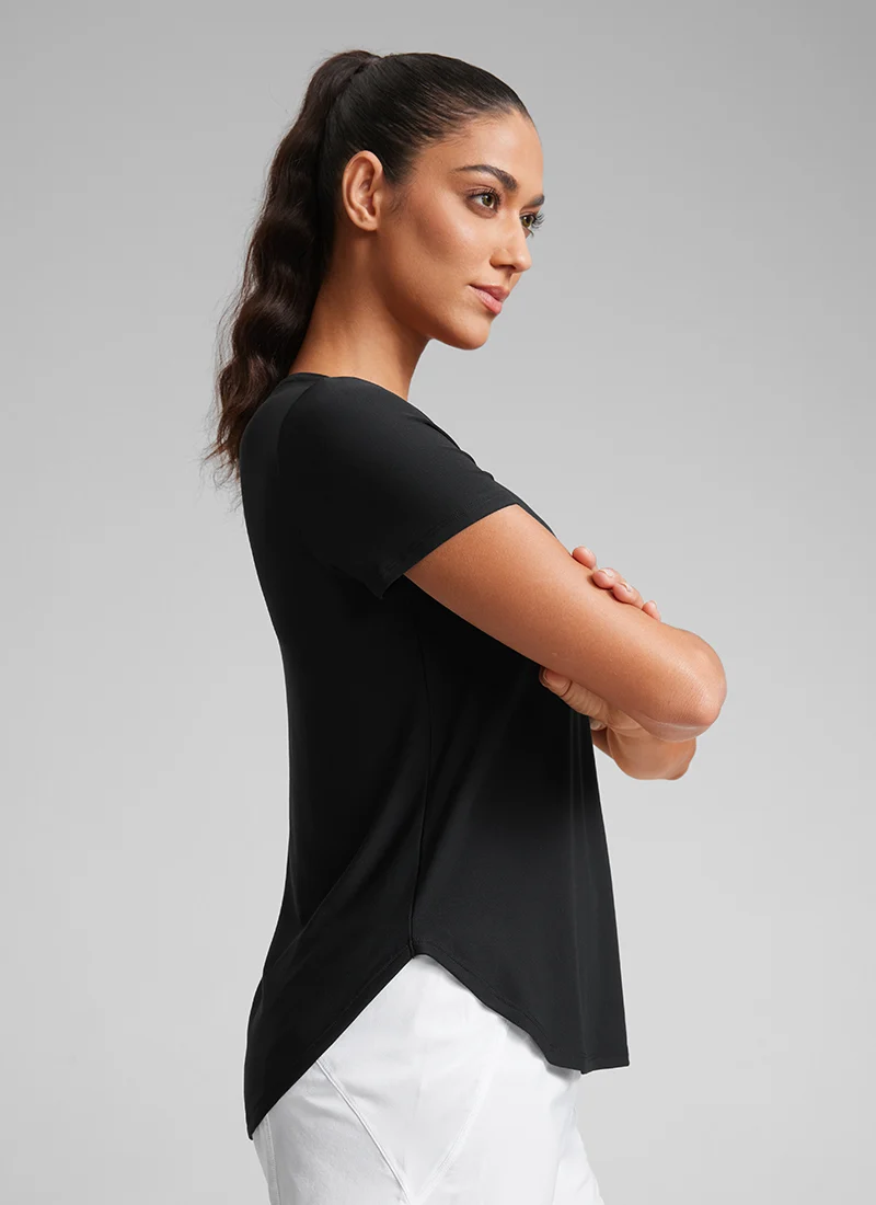Cloudweight Crewneck Side Slit Short Sleeve