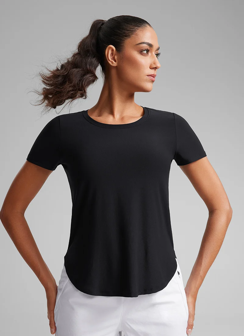 Cloudweight Crewneck Side Slit Short Sleeve
