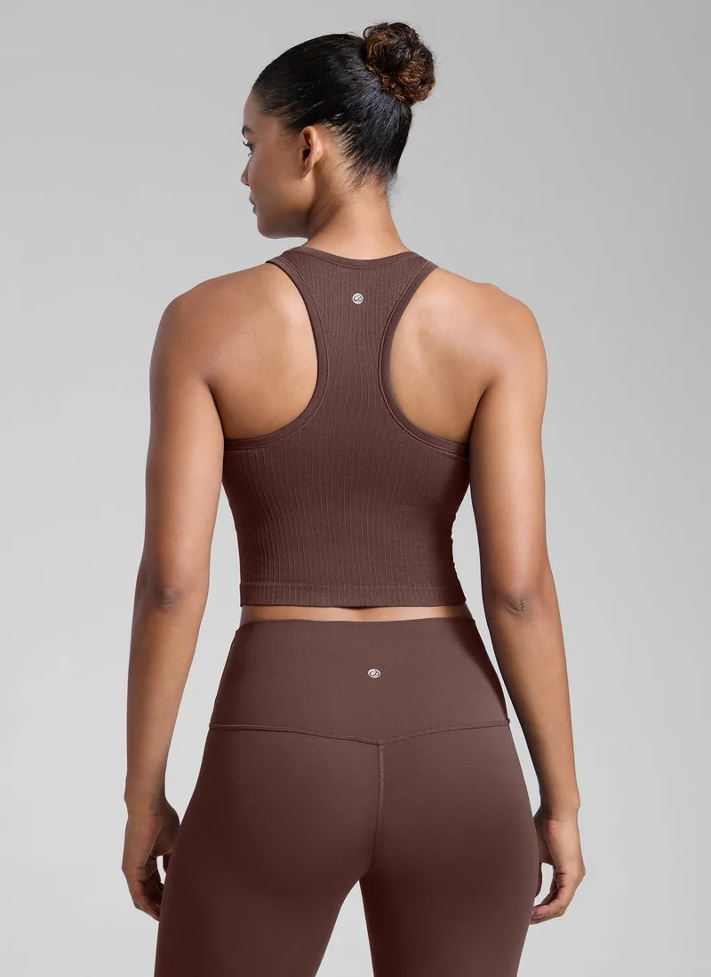Seamless Ribbed Racerback Crop Tank