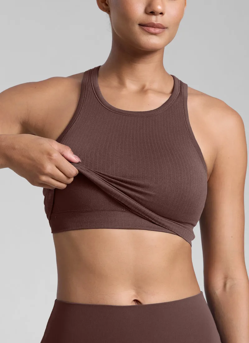 Seamless Ribbed Racerback Crop Tank