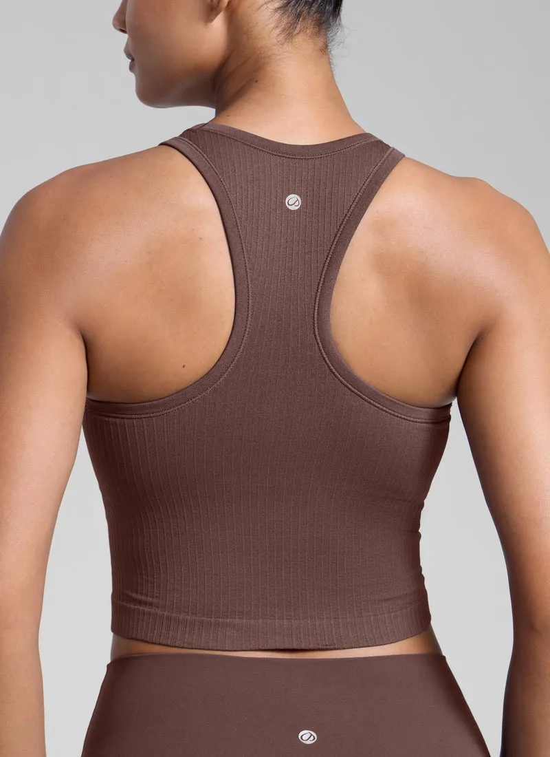 Seamless Ribbed Racerback Crop Tank