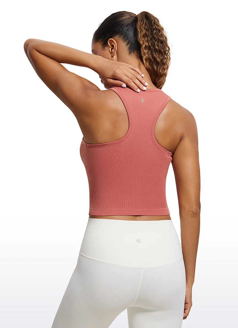 Seamless Ribbed Racerback Crop Tank