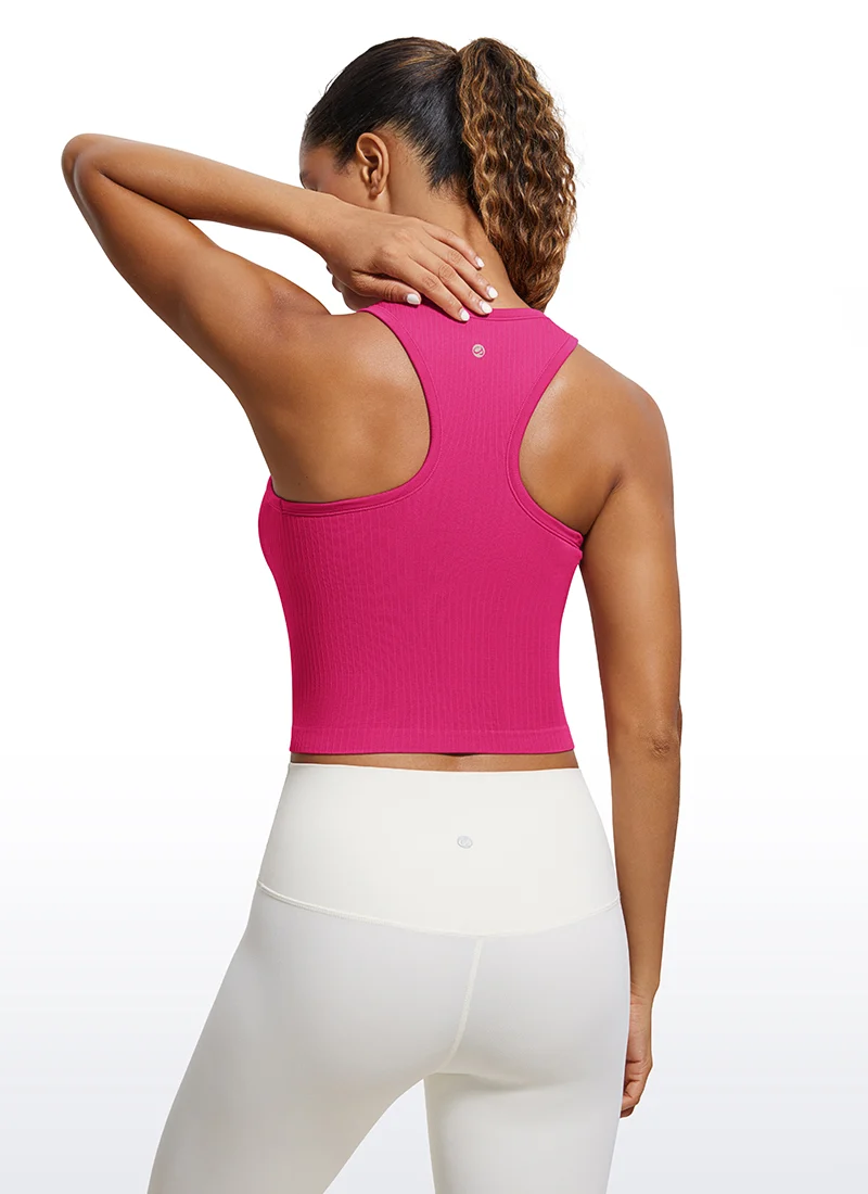 Seamless Ribbed Racerback Crop Tank