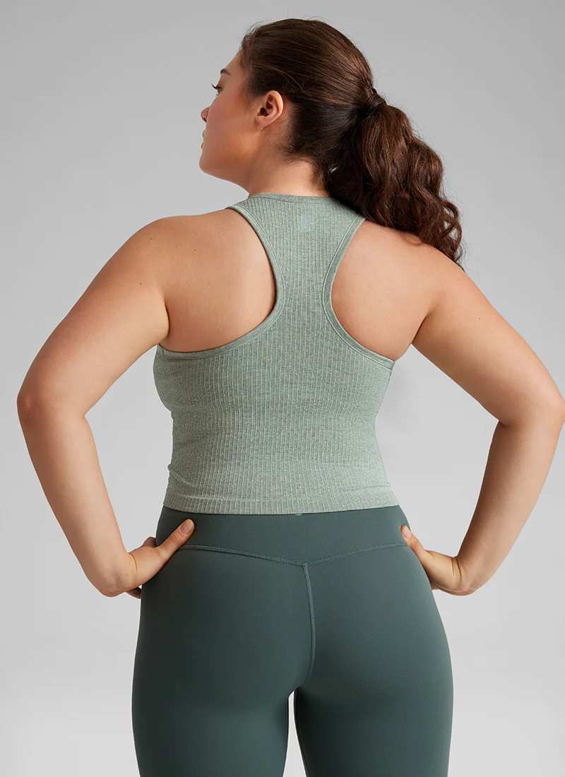 Seamless Ribbed Racerback Crop Tank