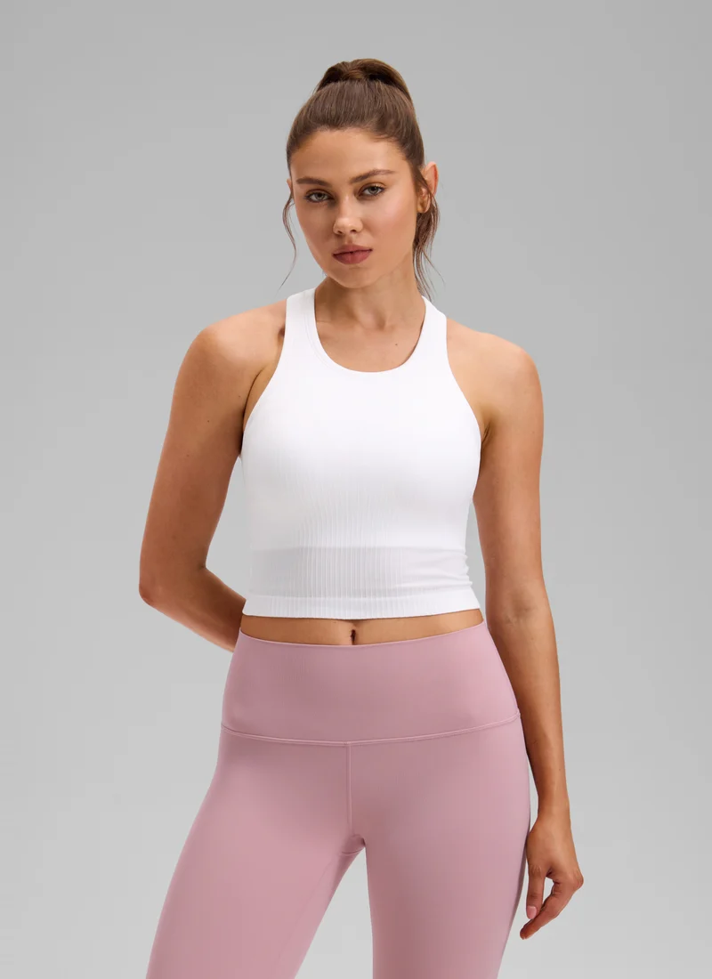 Seamless Ribbed Racerback Crop Tank