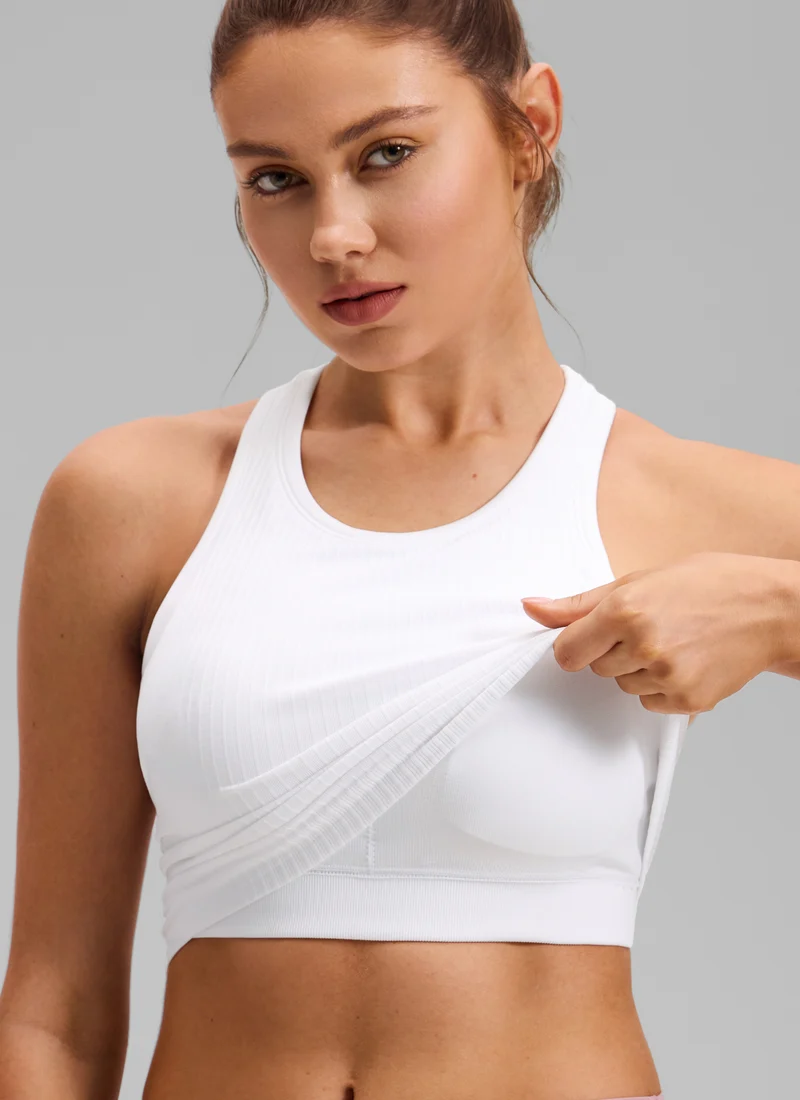 Seamless Ribbed Racerback Crop Tank