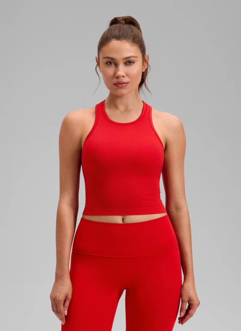 Seamless Ribbed Racerback Crop Tank