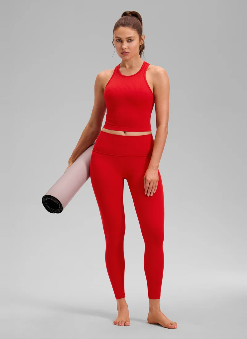 Seamless Ribbed Racerback Crop Tank