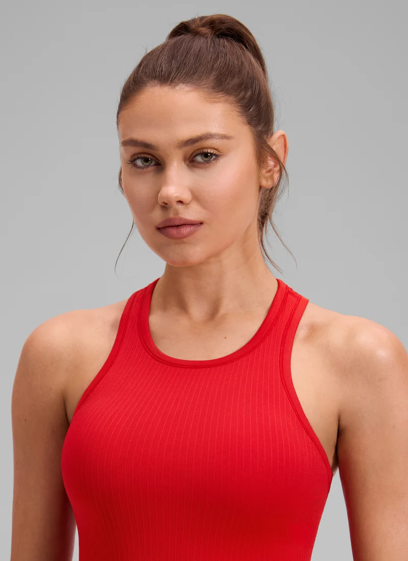 Seamless Ribbed Racerback Crop Tank